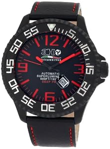 3H Men's DPB1R 52MM Black PVD Automatic Black Dial Interchangeable Band Watch