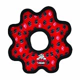 Tuffy's Ultimate Gear Ring Dog Toy, Red Paws
