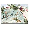 Christmas Sledding - 5" x 7" Pop Up Christmas Greeting Card