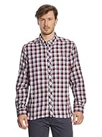 Craghoppers Camisa Hombre Humbleton (Burdeos / Blanco)