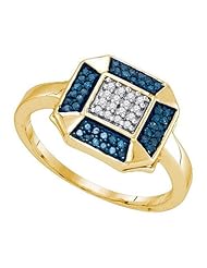 0.20CTW BLUE DIAMOND FASHION RING