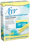 Ayr Saline Nasal Rinse Kit Refill Packets, 100-Count Packets (Pack of 2)
