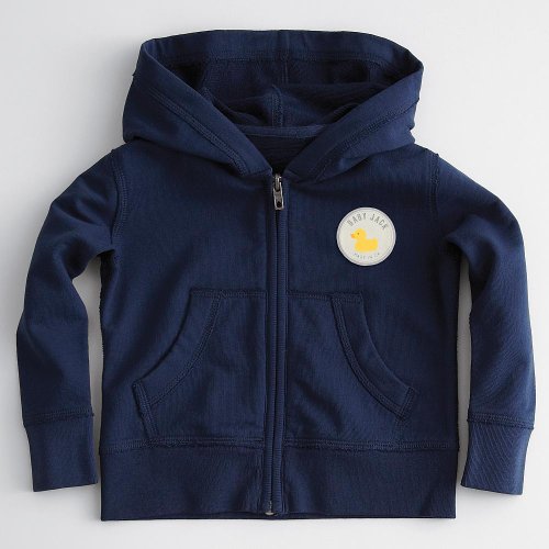 baby hoodie - coral - 6/12 mo + circle patch