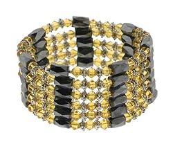 Magnetic Wrap Necklace/Bracelet - Yellow Beads