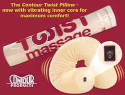 Contour Twist Massage Pillow, Ecru