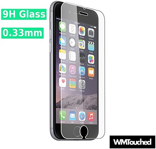 WMTouched iPhone 6 Tempered Glass Screen Protector with 98% Transparency + HD Vivid Colors - Easy to Apply, Super Strong Crack Proof - Ultra Thin 0.33mm won't Affect Touch Sensitivity - Oleophobic Coating repel Grease &amp; Fingerprints, Easy Cleaning