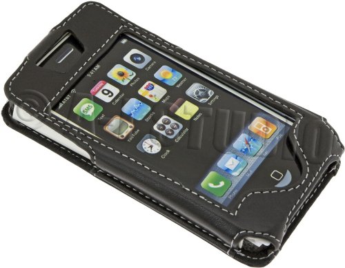 Tekkeon Black Leather White Stitching Myguard Screen Protector