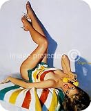 Wish You Were Near Elvgren Pinup Girl Vintage MOUSE PAD