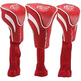 NHL Detroit Red Wings 3-Pack Contour Fit Golf Club Headcovers - Red
