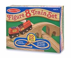 Melissa & Doug Classic Wooden Figure Eight Train Set