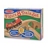 Melissa & Doug Classic Wooden Figure Eight Train Set