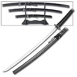 Classic Black Bushido Katana 3 Piece Super Set