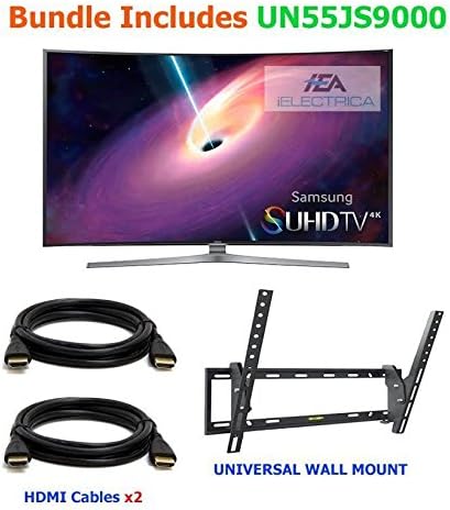 Samsung UN55JS9000 Curved 55-Inch 4K Ultra HD 3D Smart LED TV STARTER BUNDLE KIT