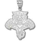 Florida Panthers NHL Cat Logo Giant Pendant (Silver)