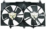 03-06 NISSAN 350Z 350-Z / 03-07 INFINITI G35 G-35 (2DR) / 03-06 INFINITI G35 G-35 (4DR) AC CONDENSER + RADIATOR COOLING FAN (W/ SHROUD, W/ MOTOR) (DUAL FUNCTION) 04 05 2003 2004 2005 2006 2007