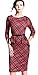 Homeyee Women's Vintage Tartan Wear to Work Bodycon Dress B267