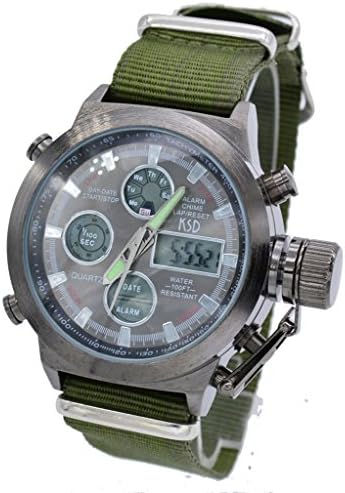 Affute Amry Military Sport Mens Watches Canvas Frabic Strap Ditail Wrist Watch