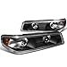 SPEC-D TUNING Black Housing Clear Lens Bumper Corner Lights Compatible with 2004-2012 Chevy Colorado GMC Canyon L+R Pair Assembly