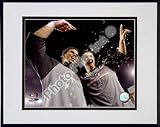 Jose Reyes and David Wright 2006 Division Champions Celebration Double Matted 8 X 10 Photograph