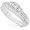 2/5ctw Three Stone Round Diamond Wedding Ring Set in 14kt White Gold (HI/I1-I2) - Size 5