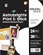 Wausau Astrobrights Print and Stick Adhesive Backed Heavy Duty Paper, 24 lb, 8.5 x 11 Inches,