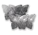 Nippies Dark Silver Sequin Satin Butterfly Waterproof Self Adhesive Fabric Nipple Cover Pasties