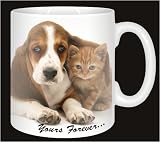Review Advanta  / BASSET DOG+CAT-YOURS FOREVER Coffee Mug