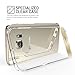 Galaxy S6 Edge Case, OBLIQ [NaKED SHIELD][Gold Platinum] Thin Slim Fit Armor Scratch Resist Metallic Finish Hard Protection Hybrid Clear Case (for Samsung Galaxy S6 Edge)