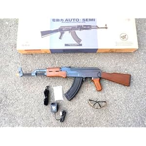 Full Metal Automatic Russian AK47 Air soft gun,Metallic upper receiver,Metal Barrel,Metal Body,Semi-auto or Full-auto
