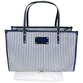Kate Spade Ticking Stripe Navy Carson Tote