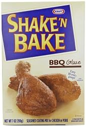 Shake 'N Bake Seasoned Coating Mix, BBQ Glaze, 7-Ounce Boxes (Pack of 8)