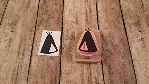 Tipi Hand Carved Rubber Stamp