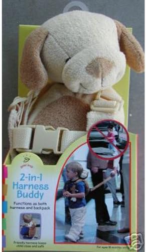 2 in 1 Safety Harness Buddy by Gold Bug Puppy Backpack