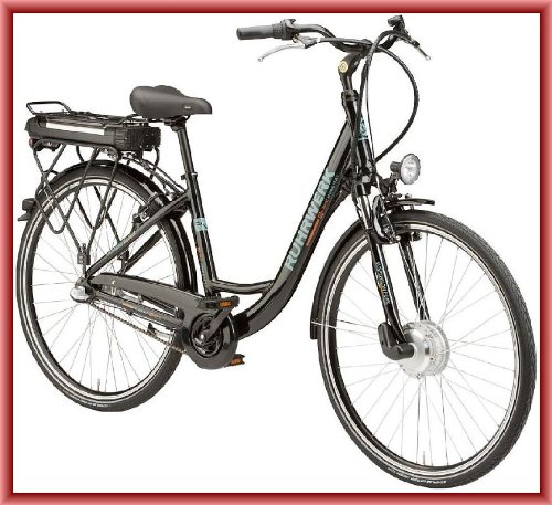28" (622 mm) Ruhrwerk 36Volt E-BIKE Einrohr City Alu Rahmen mit Batterieaufnahme