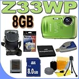 51m1SpL1d1L. SL160  Fujifilm FinePix Z33WP 10 MP Waterproof Digital Camera with 3x Optical Zoom  8GB Lithium Battery BigVALUEInc Accessory Saver Bundle