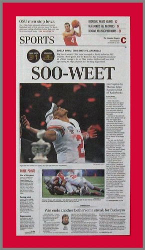 Ohio State Buckeyes - 2011 Sugar Bowl - Soo-Weet - Wood Mounted Newspaper Print