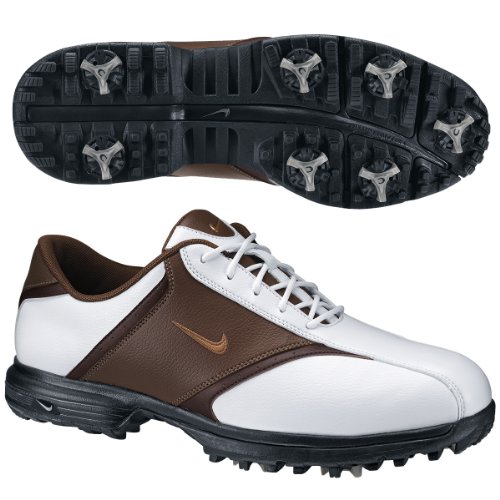 2011 Nike Men's Heritage Golf Shoes (Medium) (11.5 D(M), White/Brown/Bronze)