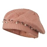 Pearl Knit Beret - Rose W08S66E
