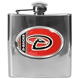 Arizona Diamondbacks 6oz Stainless Steel Flask MLB Baseball (Available Engraved)