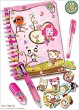51m1Z2JDYNL. SL160  Girls FANCY Creative Fun Journal Sets Kit (4 coloor pen, funky paperclips, strawberry smell gel pen, mini pencil) * BEST SELLER