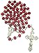 Rose Scented, Carved Wood Rose Petal Rosary