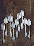 Antique Silver Spoons Cuisine Photographic Poster Print, 18x24