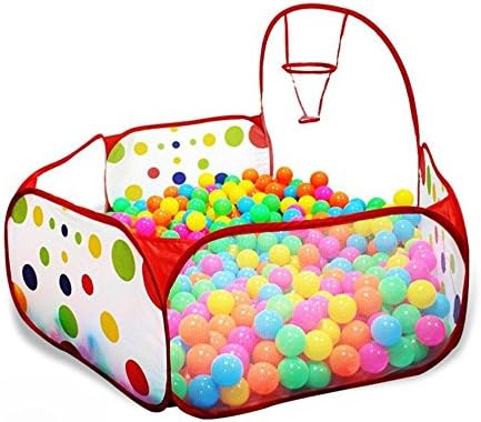 Children Tent Kids Ball Pit Ball Tent Toddler Ball Pit with a Basketball Hoop and Zippered Storage Bag for Toddlers,150cm（Balls not Included)