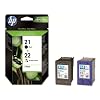 HP - 21/22 Combo Pack - Cartouche d'encre d'Origine - 1 x Noir / Couleur (Cyan / Magenta / Jaune)