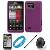Purple Premium Soft Silicone Skin Cover for Verizon Wireless Droid Bionic T ....