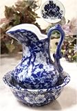 Bowl and Pitcher Calico Design