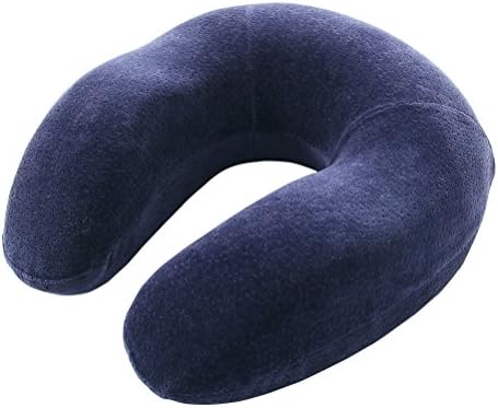 Cottile Memory Foam Neck Pillow for Travel and Office Use(Deep blue)