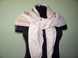 Purple stripes 100% Silk Sateen Printed Scarf