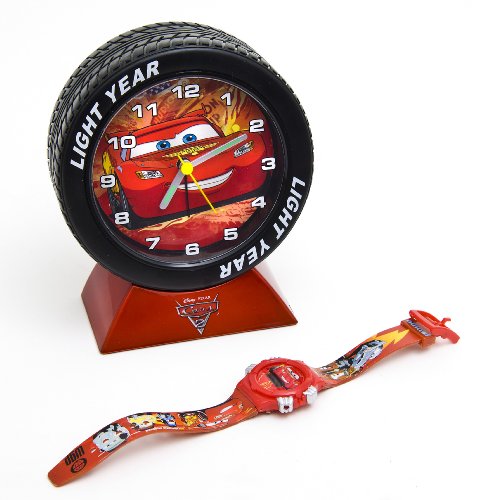 Disney - Cars 2 Jungen Uhren-Set: Armbanduhr Digital und Wecker Analog 25877 Preisvergleich