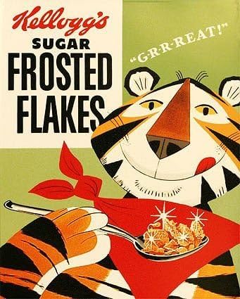 Vintage Kellogs Frosted Flakes Cereal- - Refrigerator/Locker magnet-